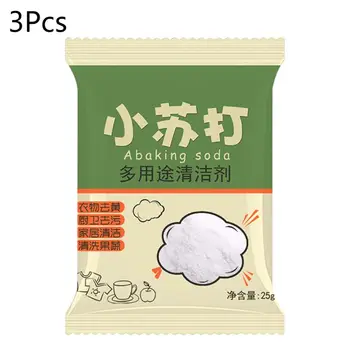 

Decontamination Baking Soda 3 Bags Powerful Decontamination Baking Soda Powder Remove Stains Detergent Clean New