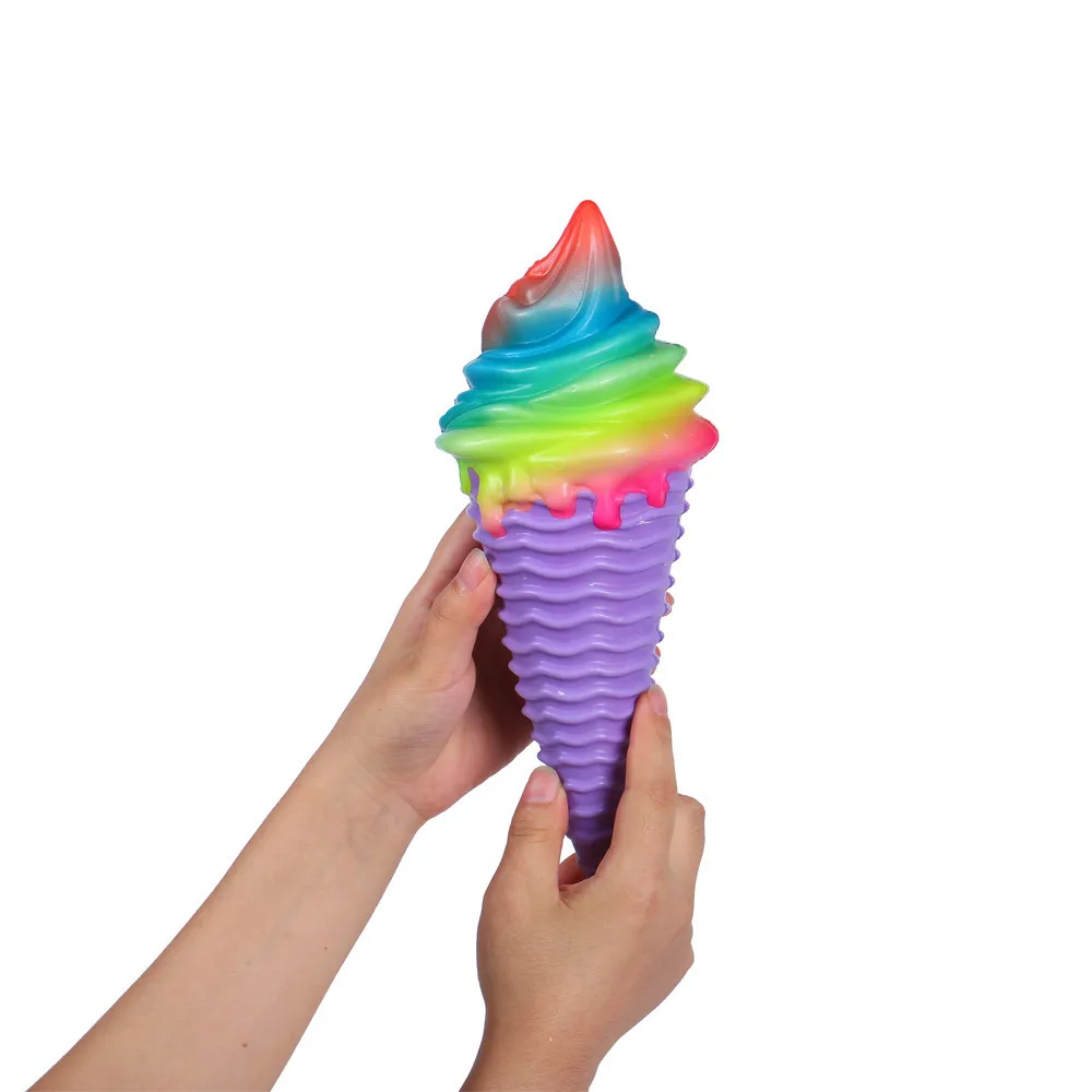 Jumbo красочные мороженое медленно поднимающиеся мягкие креативные сжимаемые игрушки Моделирование закуски снятие стресса детские игрушки Рождественский подарок# B