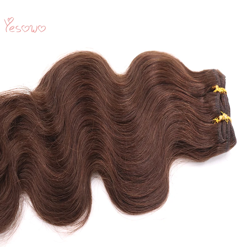 Yesowo натуральные волосы перуанский объемная волна 100g 14-20 дюймов 4# и 2# хорошее качество необработанные человеческие волосы на Трессах волос - Цвет: #2