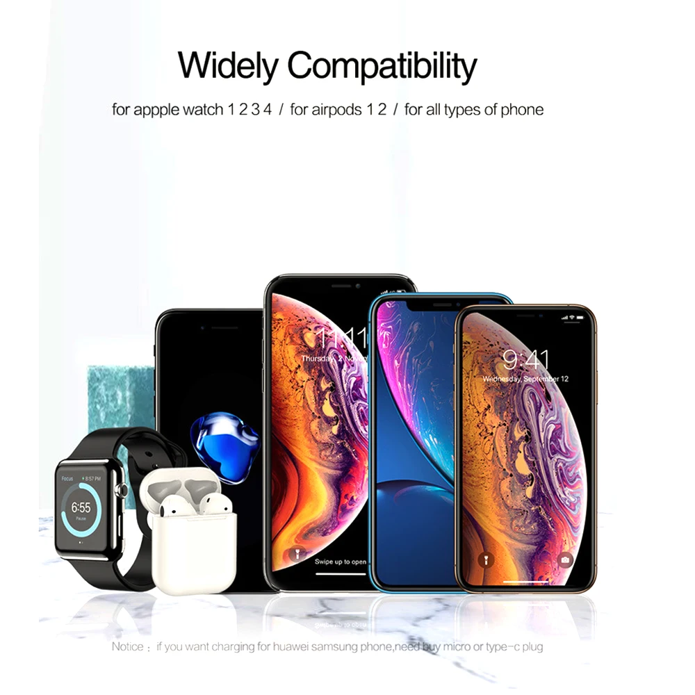 Три в одном магнитное зарядное устройство Подставка для зарядки IPhone Iwatch Airpods Высокое качество Беспроводное зарядное устройство Стенд Портативный