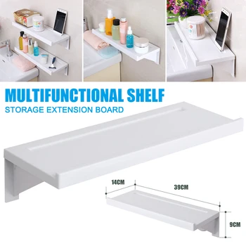 

Bathroom Shelf Suction Cup Rack Wall Storage Organizer Kitchen Display Shelves Punch Free Save Space @LS