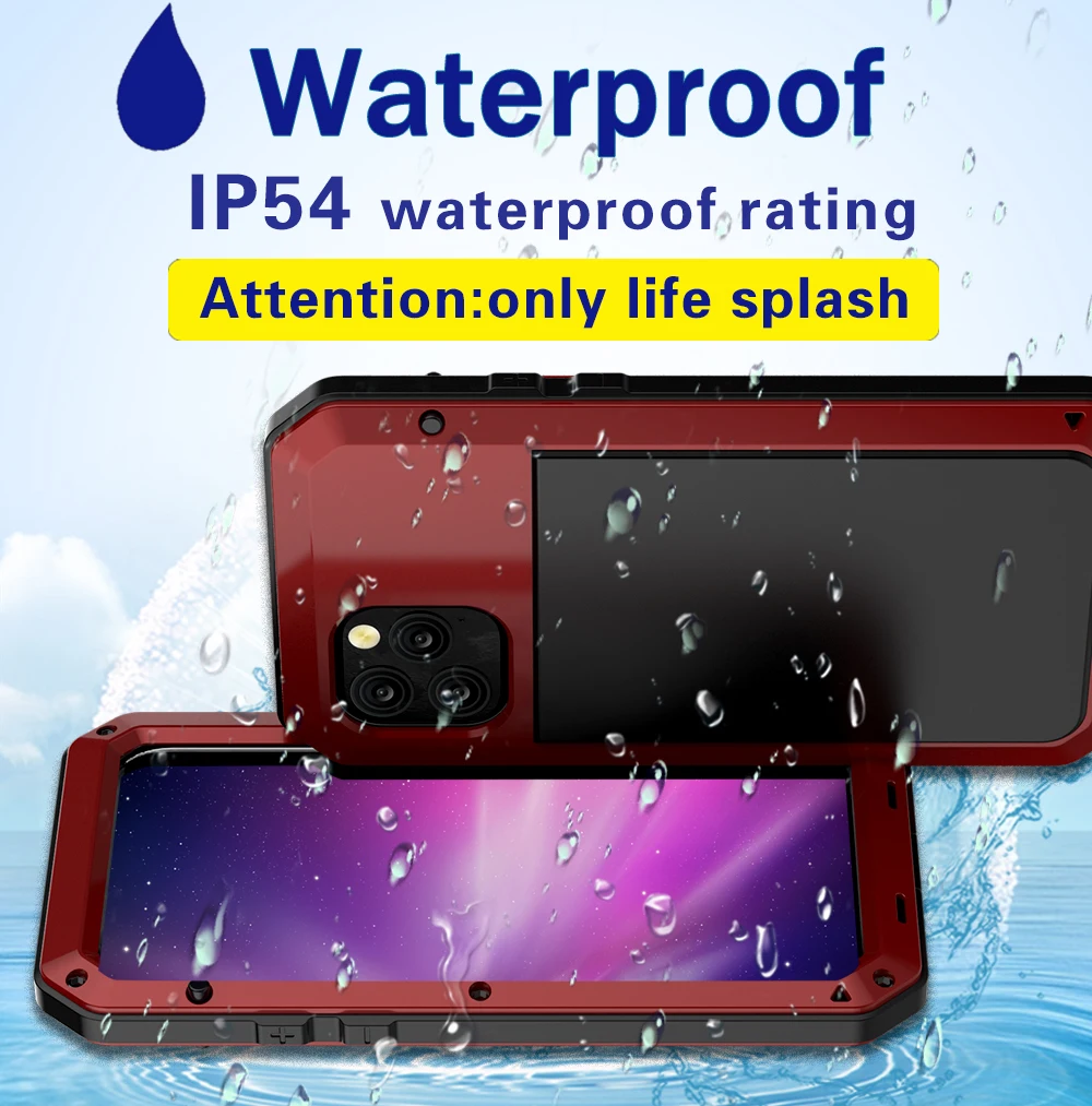 Heavy Duty Protection Doom armor Metal Aluminum phone Case For iPhone SE 2 11 Pro Max XR XS XS Max 6S 8 7 Plus Shockproof Cover (14)