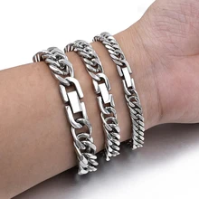 Цепочка Ювелирная из нержавеющей стали для мужчин, очаровательные Парные браслеты для женщин, аксессуары, браслет в стиле панк, Рождественский подарок дружбы
