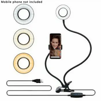 

Mobile Phone Live Support Three-Speed Adjustment Fill Light Multi-Function Vientiane Hose Rotary Folding Clip