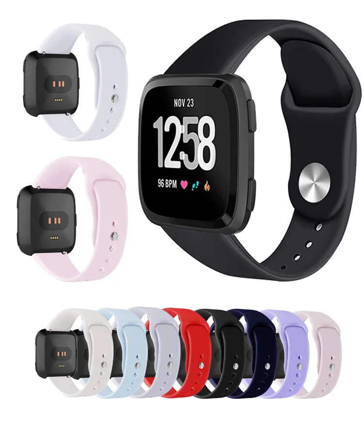 

High Quality Silicone Secure Adjustable Band For Fitbit Versa2 Versa Lite Band Wristband Strap Bracelet Fit Bit Watch Straps