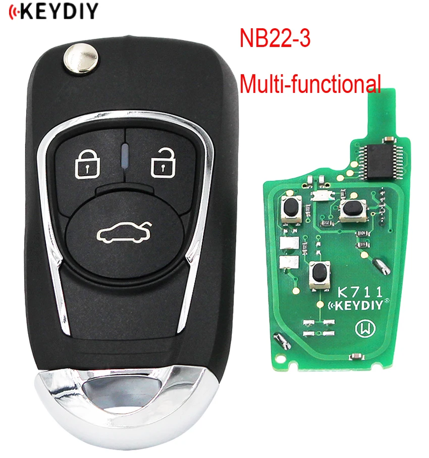 5 шт./лот, KEYDIY NB22-3 Универсальный многофункциональный дистанционный ключ для KD900/URG200/MINIKD/KD-X2(5 функций чипов в 1 ключе