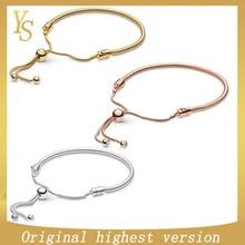 YS100% Стерлинговое Серебро расширенная версия M серии раздвижной браслет-змейка тренд Мода имеет логотип