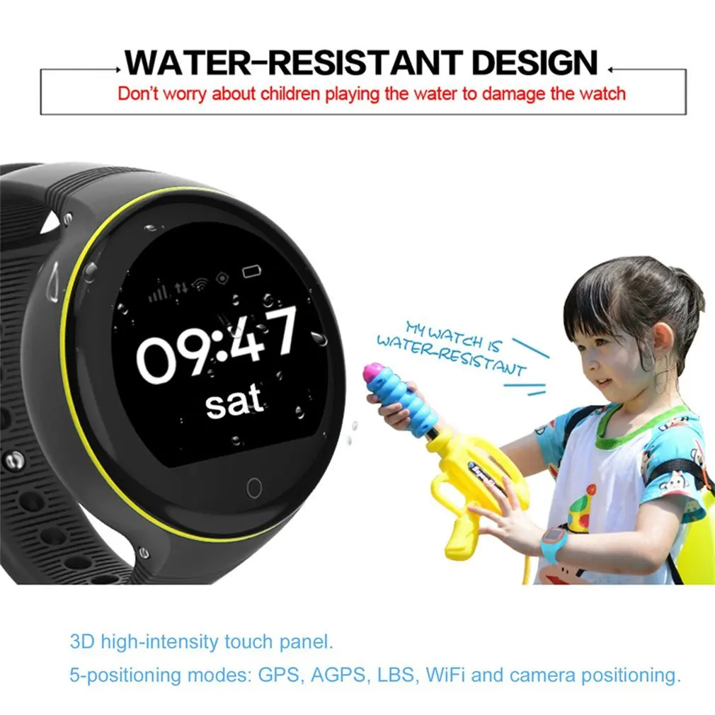 S668 Children Smart Watch Waterproof Round Screen Wristwatch Remote Viewfinder Zero-distance Positioning Kids Watch Phone