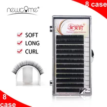 Thinkshow 8 шт./лот B/C/D локон индивидуальное наращивание ресниц толстые натуральные длинные ресницы Накладные Искусственные ресницы