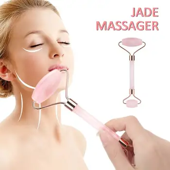 

Face Lift Massager Crystal Roller Facial Massage Relaxation Jade Roller Stone Natural Rose Quartz Beauty Skin Tool Girl Gift