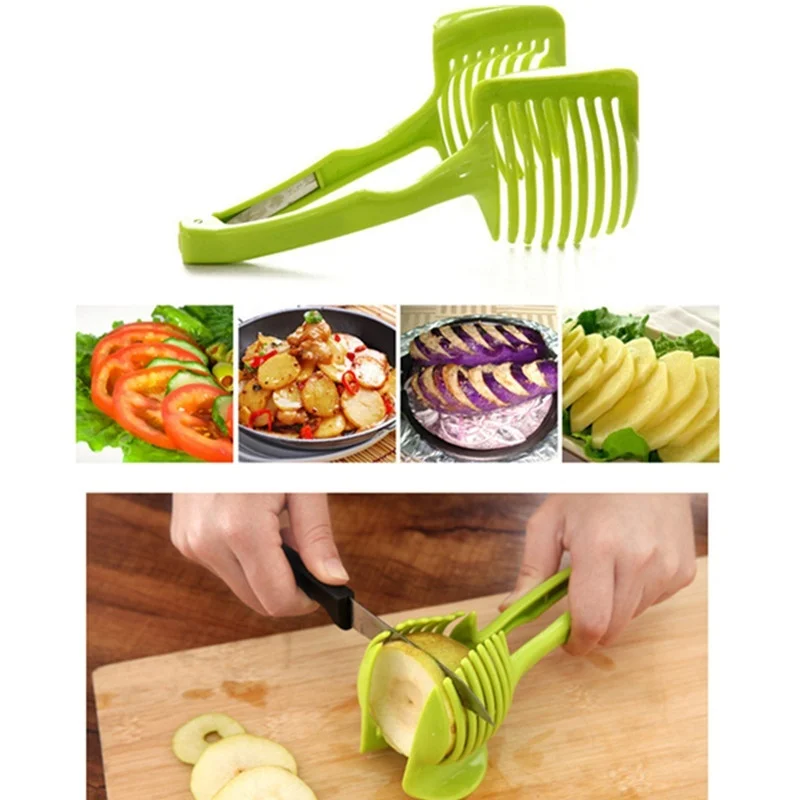 

Tomato Lemon Slicer Holder Potato Slicer Food Tomato Onion Slicer Lemon Vegetable Fruit Slicer Egg Peel Cutter Bread Clip Holder