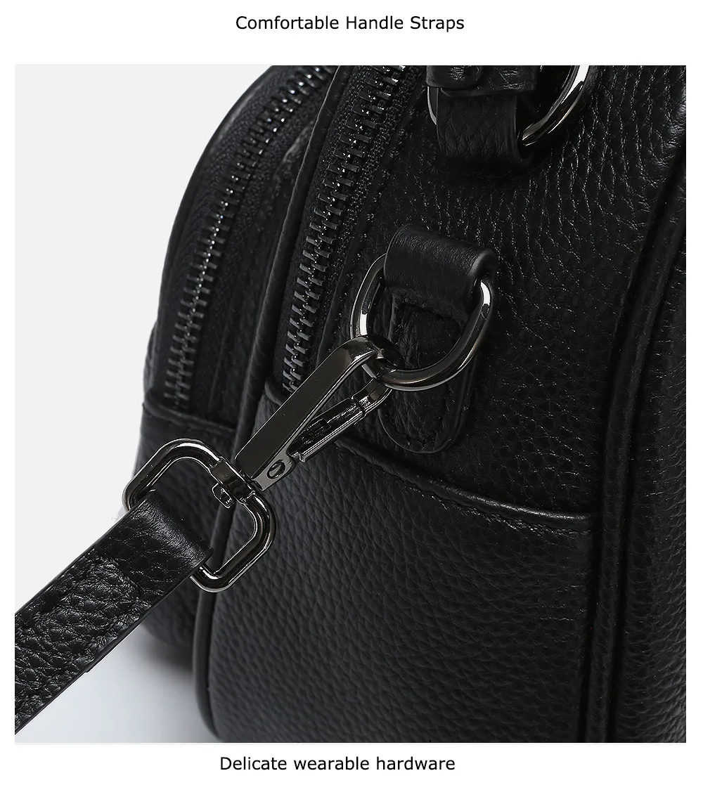 Zency женский рюкзак из натуральной кожи, Повседневная дорожная сумка, Большой Вместительный рюкзак, классический черный школьный рюкзак серого цвета