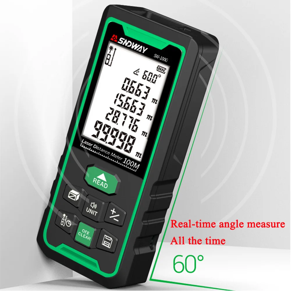 SNDWAY Laser Abstand Meter Grün Palette finder 50m 70m 100m Entfernungsmesser Trena Maßband Winkel Messung Herrscher roulette Werkzeug SNDWAY Laser Abstand Meter Grün Palette finder 50m 70m 100m Entfernungsmesser Trena Maßband Winkel Messung Herrscher roulette Werkzeug