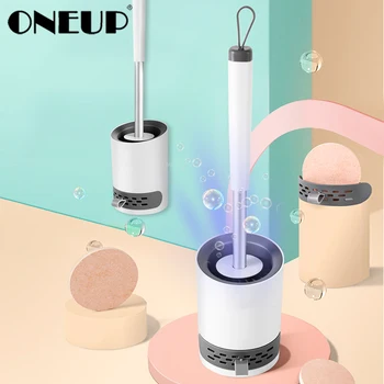 

ONEUP TPR Toilet Brush Household Wall-mounted Burable No Dead Long Handle Cleaning Brush Bathroom Accessories Cleaning Products