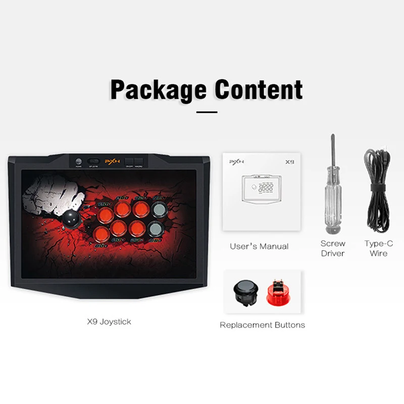 PXN-X9 джойстик для аркадных боев, USB игровой контроллер для PS4 PS3 xbox ONE xbox 360 PC NS Switch