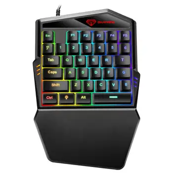 

K5 One Hand Luminous Game Keyboard 35 Key USB Cable PUBG LOL Game Keypad Suitable for Laptop Desktop Game Keyboard