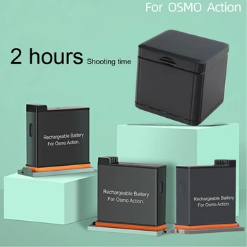 

New QC3.0 fast charging box 3in1 charger and battery for DJI Osmo Action camera