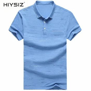 

HIYSIZ Brand Business Casual T-Shirt Men Fashion Pattern Tee Shirt Homme Spring Summer Short Sleeve T Shirt Men Clothes H5059S
