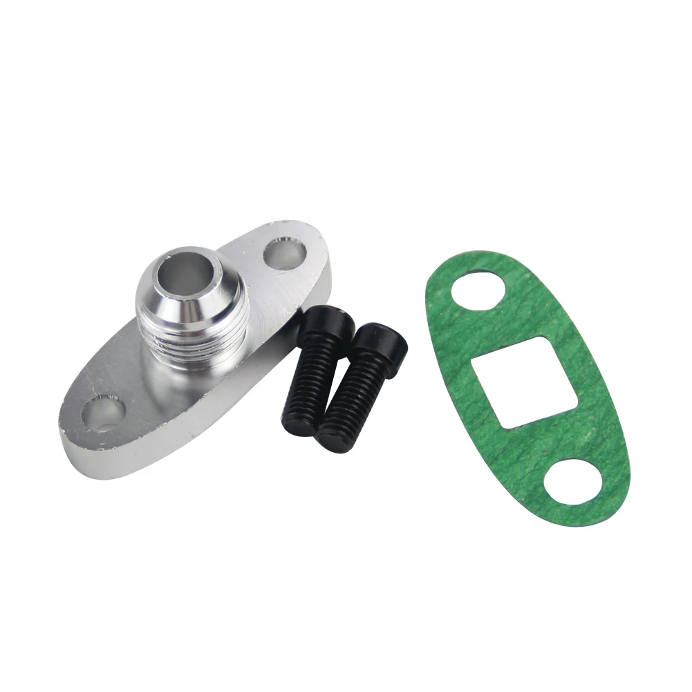 

Rustproof Aluminum Modification 10AN Bolts Oil Drain Flange Fitting Parts Mini Return Adapter Turbo Charger For GT28 GT30 GT35