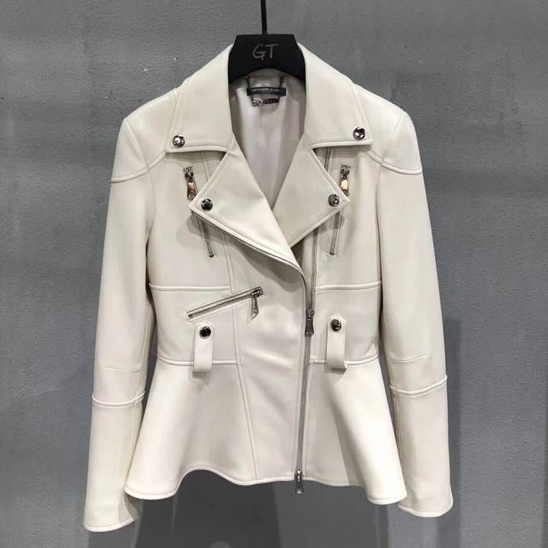 Женские пальто в европейском стиле из натуральной овчины кожаная модная ветровка из овчины женские куртки