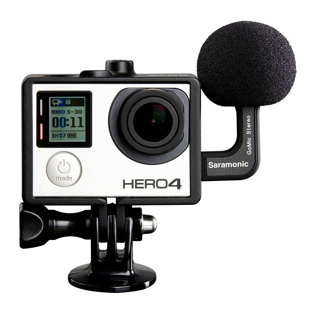 Стерео шаровой микрофон Saramonic G Mic для Gopro с поролоновыми и пушистыми