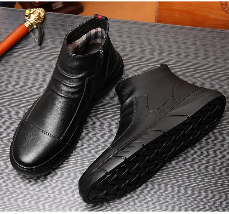 Сезон осень-зима; мужские Ботинки martin из натуральной кожи; мужские ботинки «Челси»; высокие рабочие ботинки; C23-11