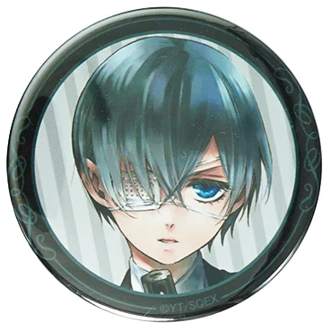 Черный Батлер значок Аниме Kuroshitsuji Ciel Phantomhive Sebastian Grell Sutcliff Undertaker металлический значок брошь на булавке - Окраска металла: 06 Ciel Phantomhive