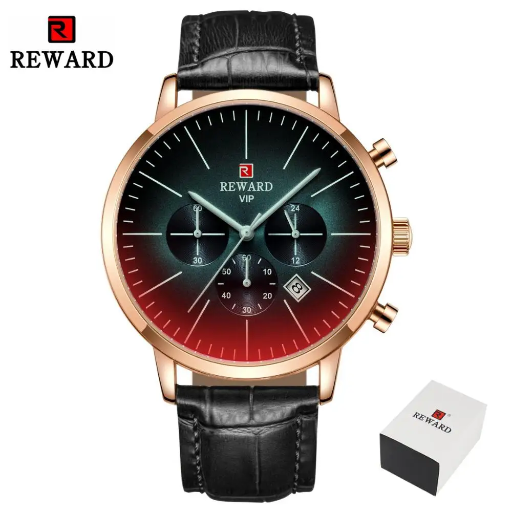Men's Watch Modern Chronograph Sport 24 Hour Watch Iridescent Crystal Color Bright Glass Waterproof Wrist Watches_voghion.com