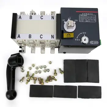 

Dual Power Automatic Transfer Switch PC Level Remote Control Function with Handle 4P 100A Automatic Conversion Switch