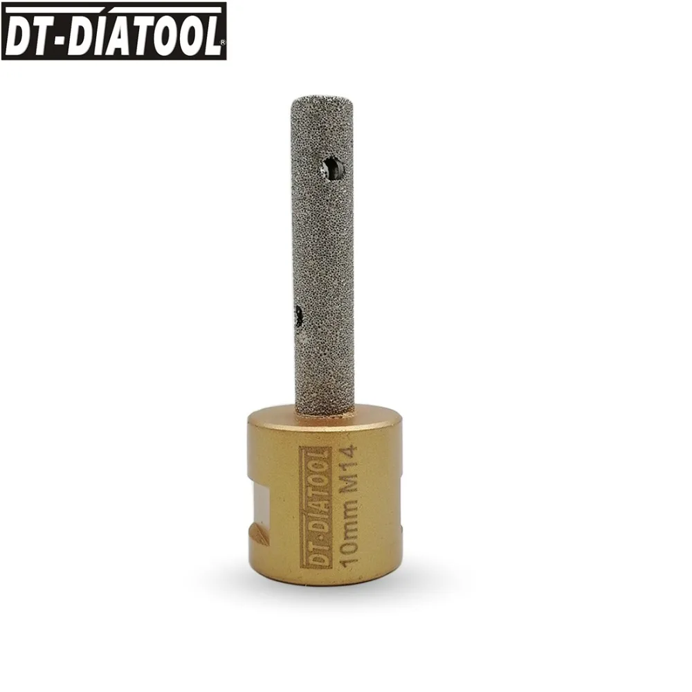 DT-DIATOOL 1 шт. диаметр 10/20/25 мм вакумная Пайка для алмазного пальцевидное долото с 5/8-11 или M14 нить Фрезерное долото для мозаичный камень столешница