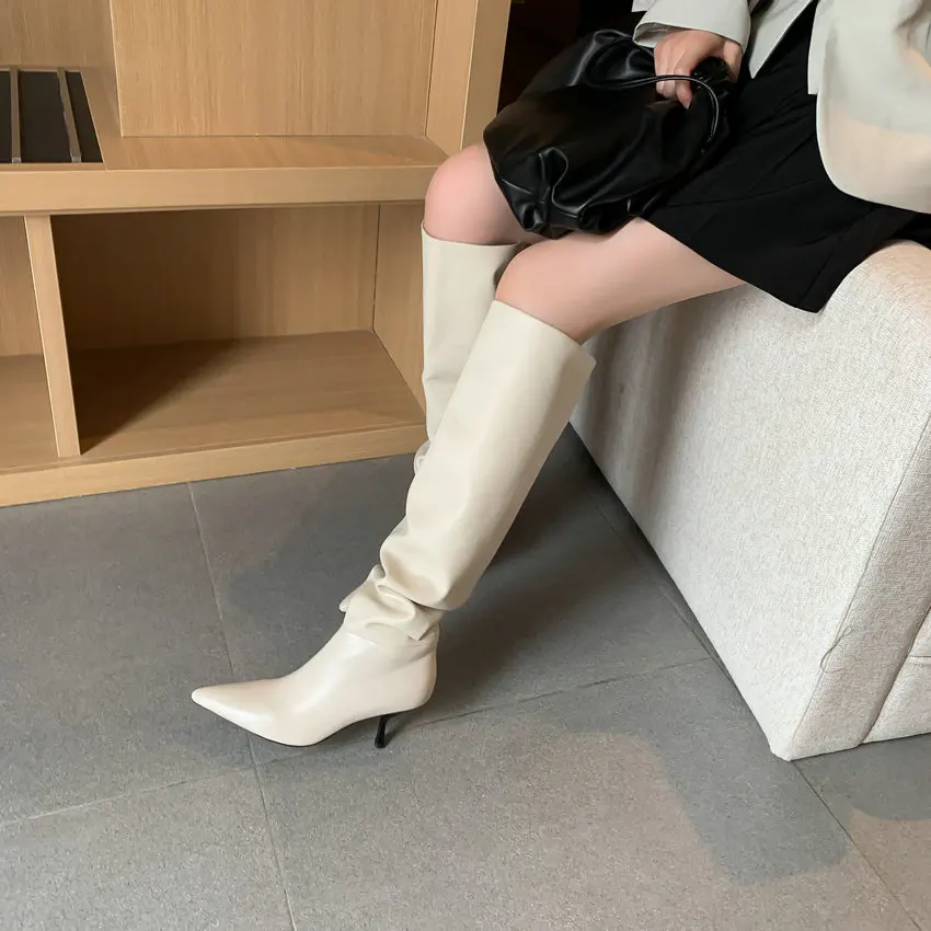 【✩】エレガントでスタイリッシュな女性用ミドルレングスブーツ。 SEN TOKYO ブーツ モード感漂うデザイン。レースアップ ミドル丈