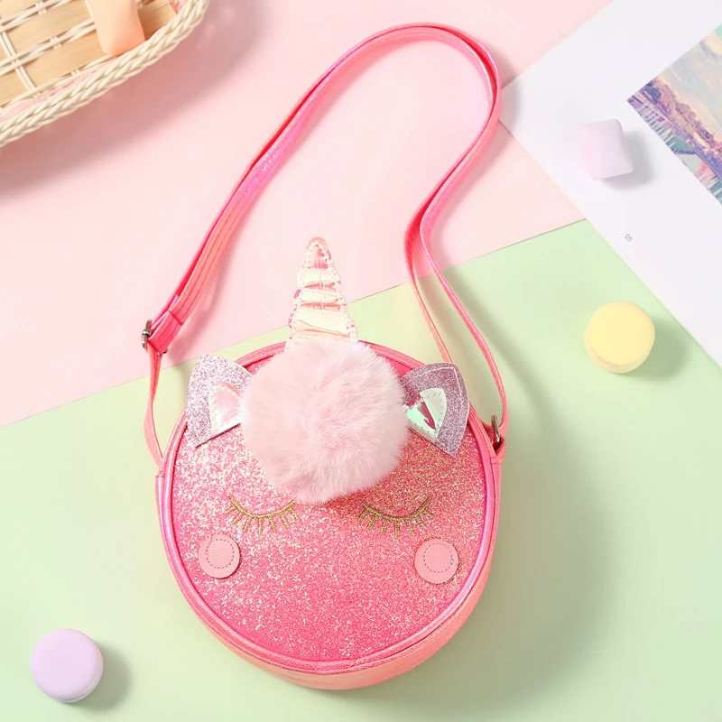 Cute Shinny Glittering Unicorn Shoulder Crossbody Bag
