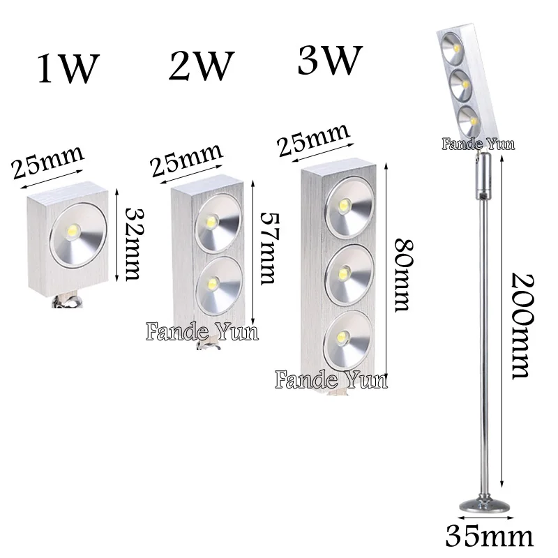 Led Showcase Light 1W 2W 3W  AC85-265V  Adjustable spotlights Exhibition DC12V Led Mini  Jewelry Display Light For Diamond Store outdoor led flood light bulbs LED Spotlights