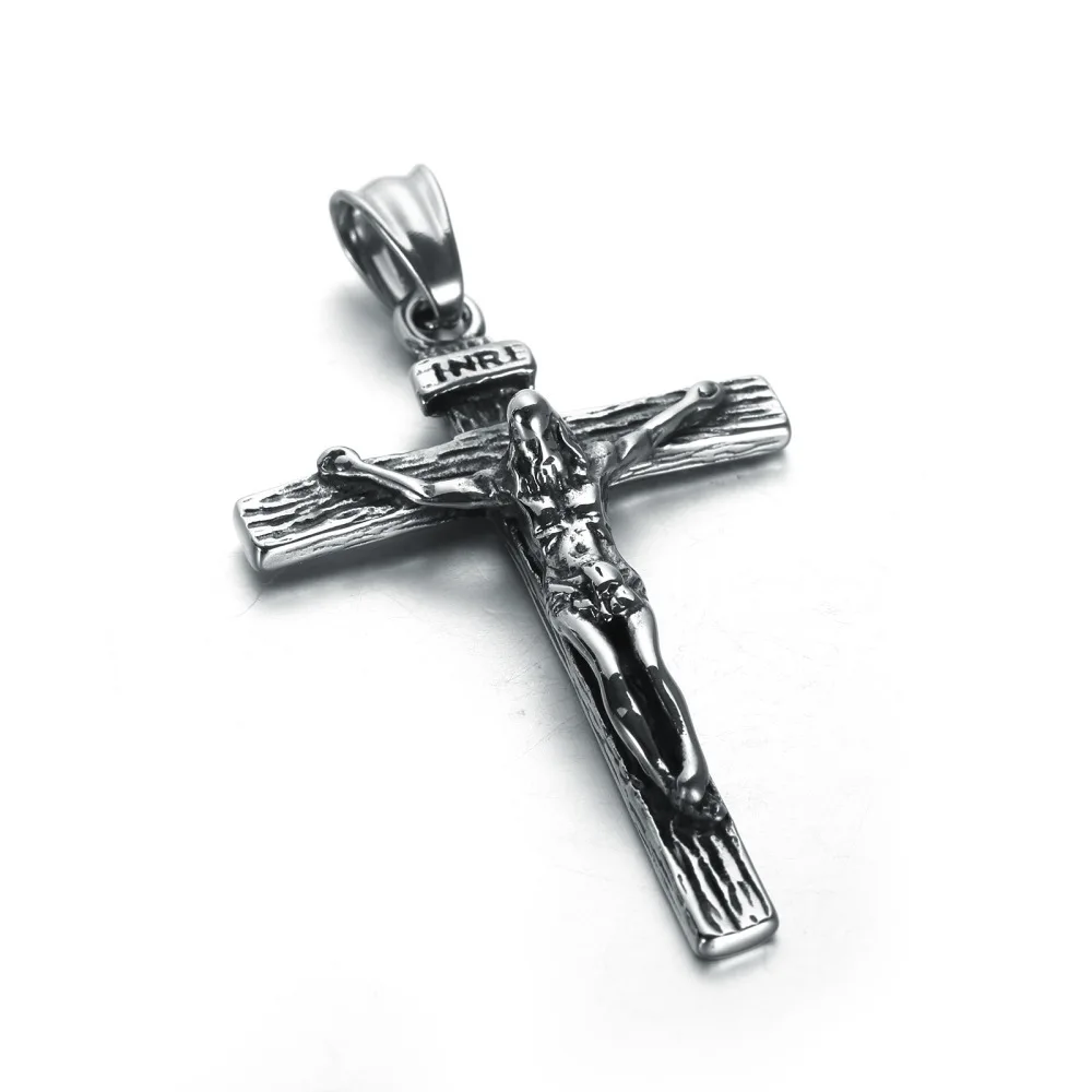 

Классический винтажный дизайн MIQIAO из нержавеющей стали серебряный винтажный кулон с крестом Иисуса ожерелье из титановой стали 2020 трендовый праздничный подарок