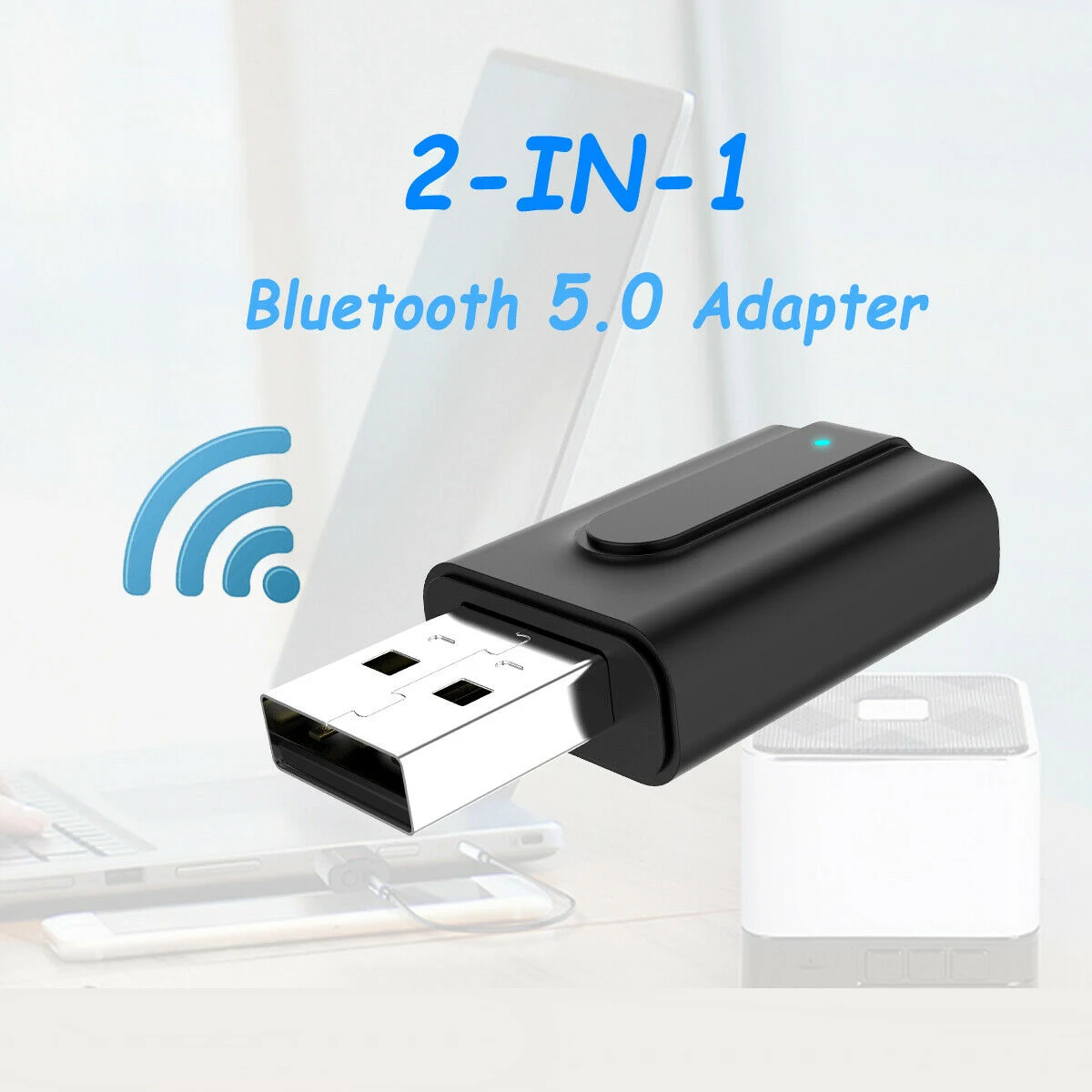 2 в 1 USB Bluetooth 5,0 адаптер Музыка Аудио адаптеры приемника передатчик беспроводной контроль автомобильные аксессуары