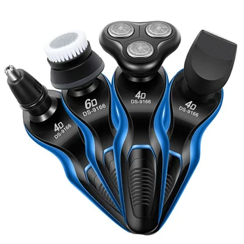 

4 in 1 men electric shaver trimmer for nose rechargeable electric shaver beard shaver face cleaning brush Waterproof Wet And Dry