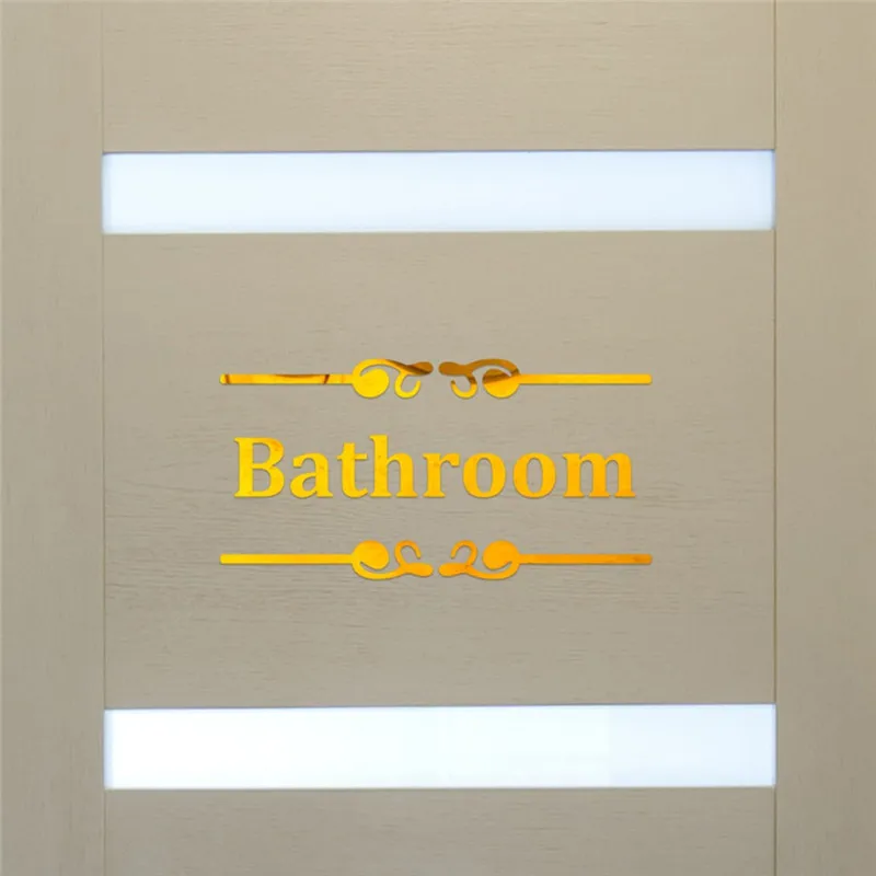 mirror sticker Creative Diy Fashion Personality 3D Wall Stickers Toilet Bathroom Tips Stickers spiegel sticker #3O17 (8)
