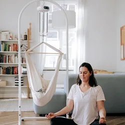 Lit hamac pour bébé, couffin en coton avec support et matelas 