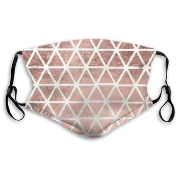 

Rose Gold Pattern Backgrounds Print Mouth Masks With Filter Washable And Reusable Anti Dust Breathable Mask With Adjustable Ear