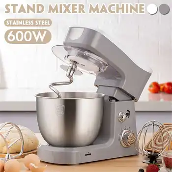 

3.5L Stainless Steel Bowl 600W 6-speed Kitchen Food Stand Mixer Cream Egg Whisk Blender Cake Dough Bread Maker Machine 220V