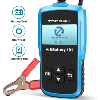 

TOPDON AB101 Automatic Smart 12V Car Battery Tester Auto Battery Analyzer 100 to 2000CCA Cranking Car Battery Tester PK KW600