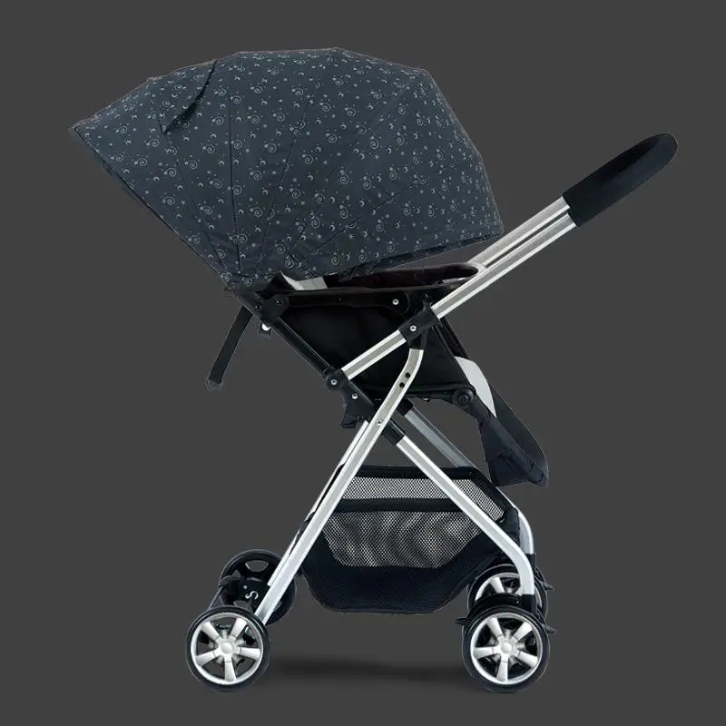 Coolbaby Ультралегкая коляска Highview, детская коляска, складная в одну руку, для новорожденных, двусторонняя, амортизирующая коляска - Цвет: black