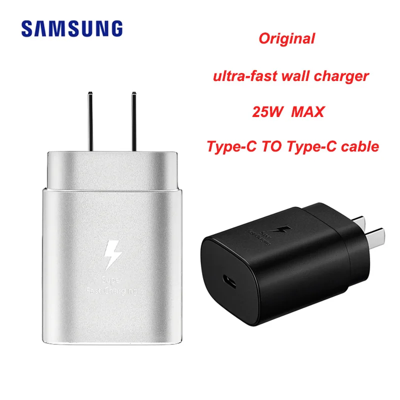 

for note20 Original Samsung Galaxy Note 10 25W ultra-fast wall charger Type-C data cable note20 For S20 S20+ S20
