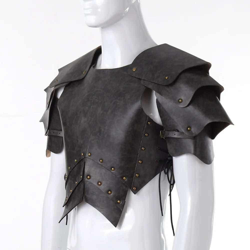 Viking для реалистичных игр взрослый костюм Armour из искусственной кожи воин средневековый Для мужчин «рыцарские доспехи»