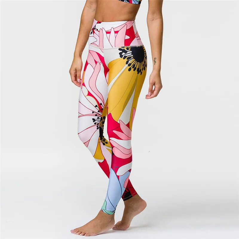 BOUSSAC Yoga Sets Woman Sportswear Fitness Suit Sport Clothing Women Print Gym Wear Running Clothes Workout Tank Top Leggings