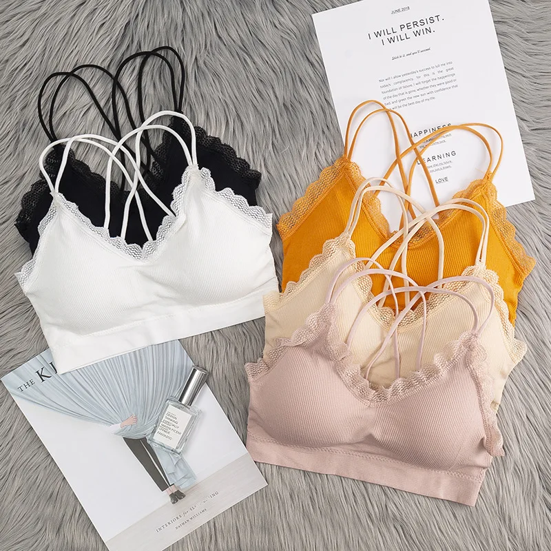 Sexy Tube Tops Women Underwear Female Lace Seamless Brassiere Soft Comfortable Sports Bra With No Steel Ring Lingerie Lace Tops Women lingerie bra,women tank tops,women tube tops