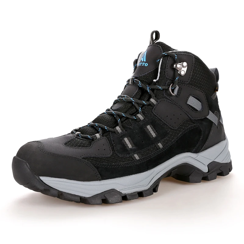 Водонепроницаемая альпинистская обувь для мужчин; сезон осень-зима; Мужская дышащая и износостойкая походная обувь Gaobang - Цвет: Men Black