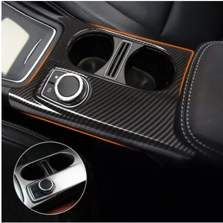 Couvercle de porte-gobelet en carbone ABS chrom/é pour classe A//GLA//CLA C117 W117 W176 X156 2012-2018