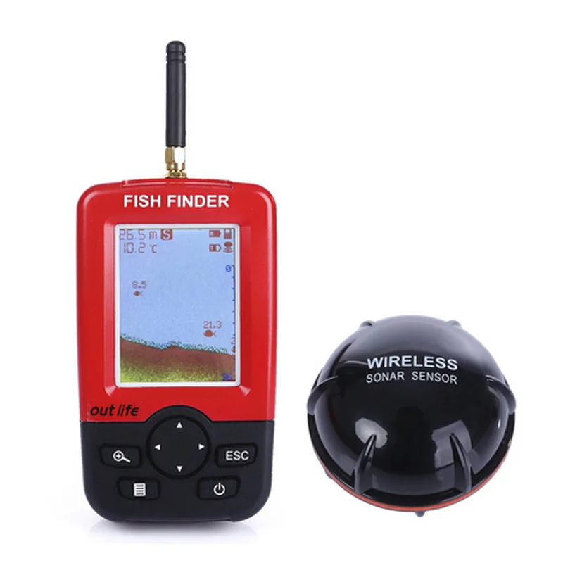 Wireless LCD Fish Finder Transducer Fish Alarm Smart Depth 100 M Wireless Sonar Sensor echo sounder for Lake Sea Pesca Wireless LCD Fish Finder Transducer Fish Alarm Smart Depth 100 M Wireless Sonar Sensor echo sounder for Lake Sea Pesca