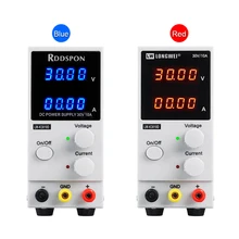 Fuente de alimentación CC de 30V 10A con pantalla de 4 dígitos, Mini fuente de alimentación de conmutación de laboratorio ajustable, reguladores de voltaje de carga USB